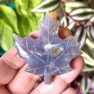 🍁Ocean Jasper Crystal Maple Leaf Carving Fall Decoration🍁